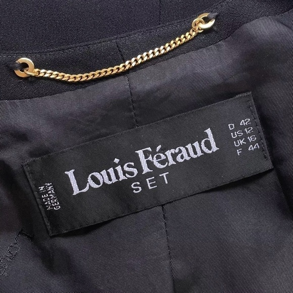 Louis Feraud Beaded Sequined Star Buttoned Formal Blazer Jacket Black Size US 12 - Picture 6 of 8